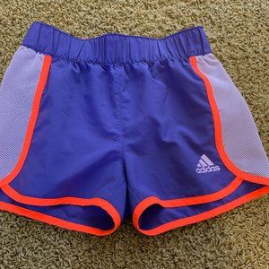 Purple and Orange Active Shorts -- Adidas
